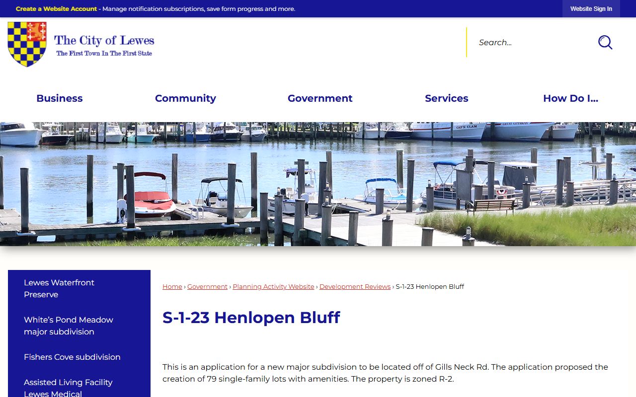 Lewes public comments page for Lewes booking reports